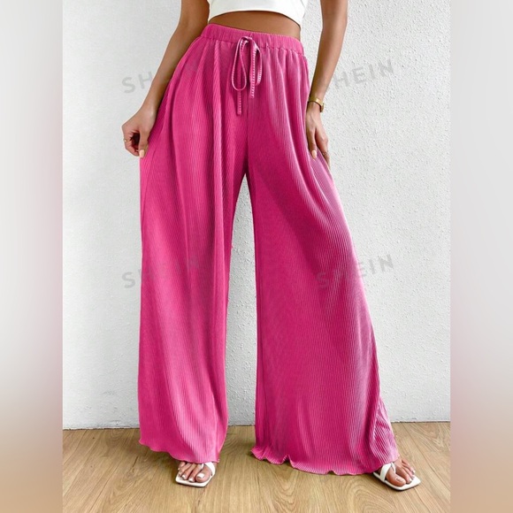 Pink Wide Leg Pants - Picture 3 of 3